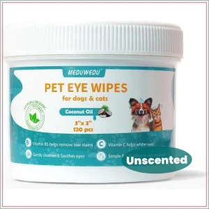 120 Count Dog Eye Wipes  Tear Stain Remover, Unscented