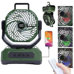 30000mAh Portable  Fan with RGB Lantern
