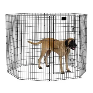 48-Inch Folding Dog Pen with Large Door Opening