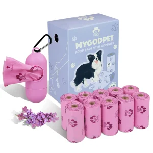 150 Count Biodegradable  Lavender Scented  Leak Proof Doggie Poop Bags
