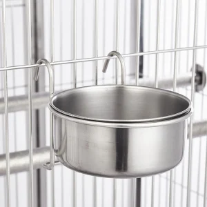 Durable Stainless Steel Hanging Dog Bowl