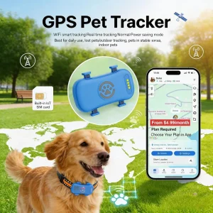 GPS Dog Tracker 4G  Built-in SIM with Real-Time Tracking