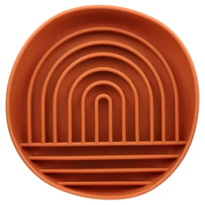 Silicone Slow Feeder Dog Bowl Mat  Non Slip 7.75 x 7.75 Inches